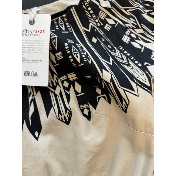 New ~ GAP ~ Vena Cava Printed Khaki Dress Size 8 - Picture 8 of 9